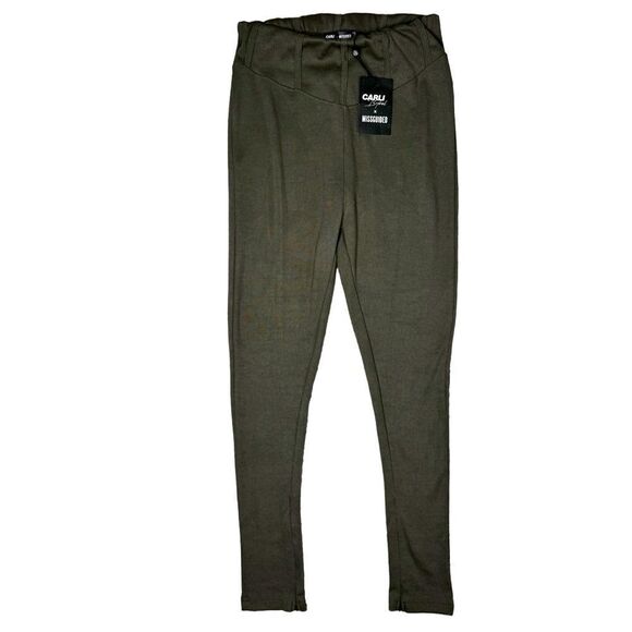 NWT MISSGUIDED x Carly Bybel Rib corset high waist legging size 8 - Picture 5 of 11